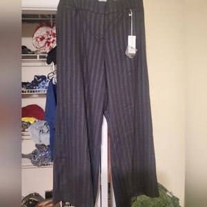 NWT Lane Bryant black and Silver wide leg dress pants 18